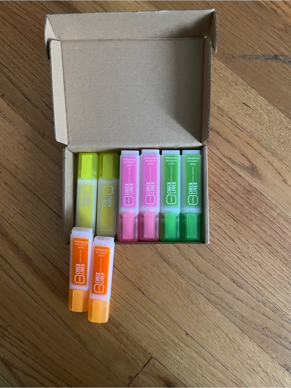 Cheer Liner Highlighter Set - Multicolor (Yellow, Pink, Green, Orange)